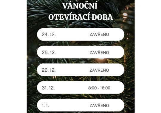 Sváteční otevírací doba