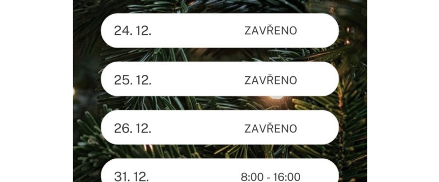 Sváteční otevírací doba