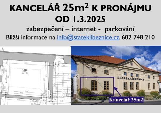 Kancelář 25 m2 k pronájmu